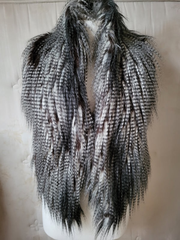 Glamorous Faux Feather Waistcoat. Amazing Short to the Waist