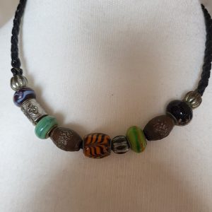 Leather and Bead Necklace