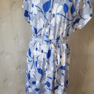 Vintage Flower Print Dress
