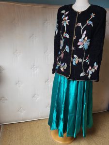 Skirt Handmade Vintage Satin