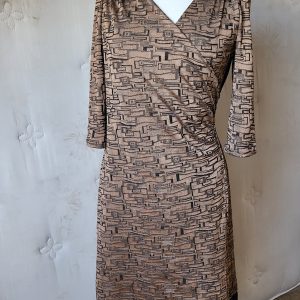 Abstract Wrap Dress